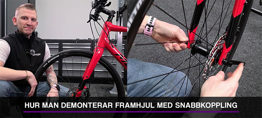 Guide - Hur man demonterar framhjul med snabbkoppling