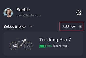 Hur man lägger till en andra cykel i Hephas app.