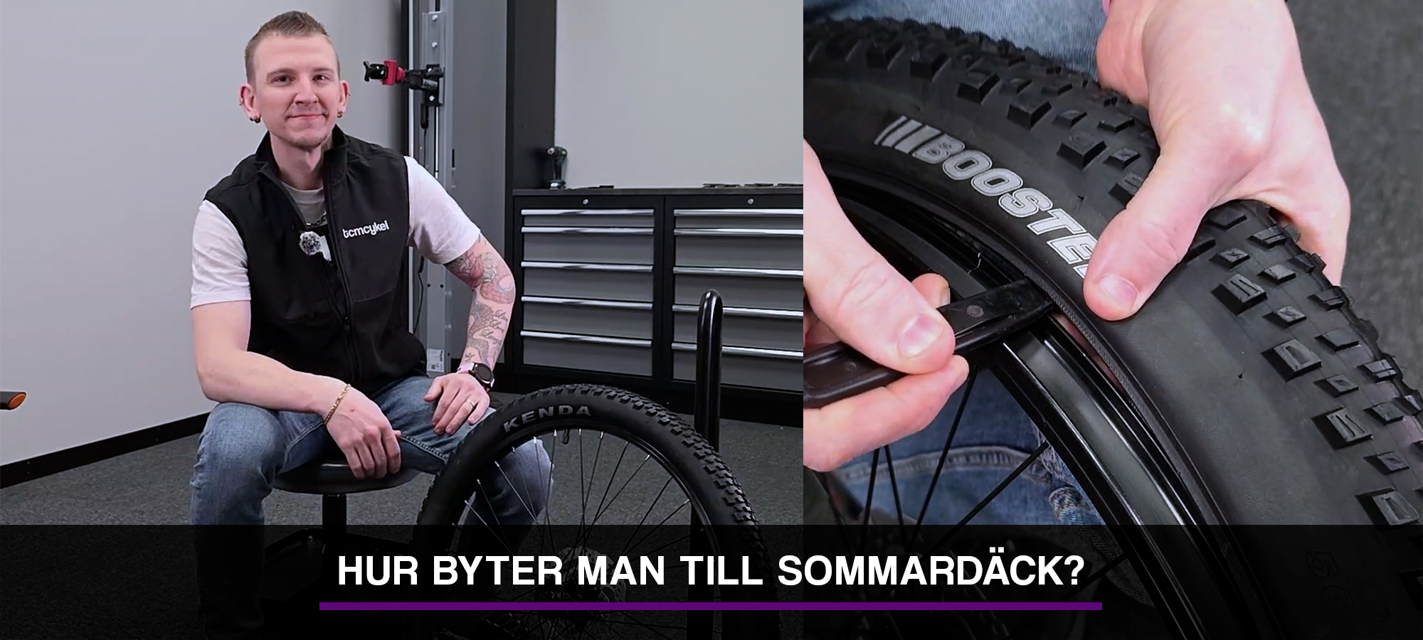 Guide om hur man byter till sommardäck på cykel