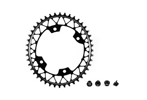 Absoluteblack absoluteBLACK Kedjedrev 110 mm (Shimano Asymmetric) Singlespeed 44T 4 bultar | Svart | 1x10/11/12