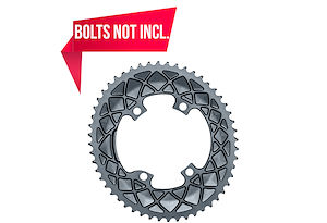 Absoluteblack ABSOLUTEBLACK Kedjedrev 110 mm (Shimano Asymmetric) Yttre (Tvådelat) 50T 4 bultar | Grå | 2x10/11