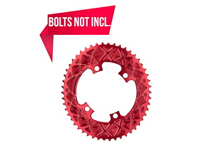 Absoluteblack absoluteBLACK Kedjedrev 110 mm (Shimano Asymmetric) Yttre (Tvådelat) 52T 4 bultar | Röd | 2x10/11