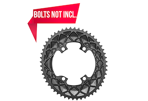 Absoluteblack ABSOLUTEBLACK Kedjedrev 110 mm (Shimano Asymmetric) Yttre (Tvådelat) 52T 4 bultar | Svart | 2x10/11