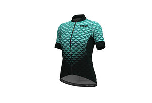 Alé Alé Solid Hexa Women Jersey Svart/Turkos