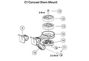 Cannondale Cannondale C1 Conceal Stem Accessory Mount | Garmin Wahoo cykeldatorfäste Supersix EVO