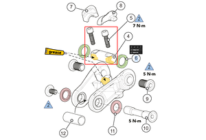 Cannondale Cannondale Scalpel 12.72mm RS / RockShox Shock Reducer | K91011 | Axel till nedre dämparinfästning