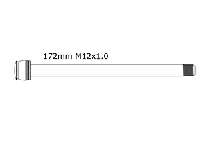 Husqvarna Gasgas Wheel Spindle REX12-172 mm M12x1.0 | Thru-axel till Gasgas-cyklar bak