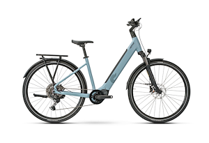 HEPHA Hepha Trekking 8 Ultra Low Step | Lätt Elcykel | 110Nm-600Wh | Blågrå