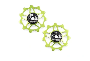 JRC JRC 11T Ceramic Jockey Wheels | Keramiska Rulltrissor | Dura Ace 12S | Acid Green
