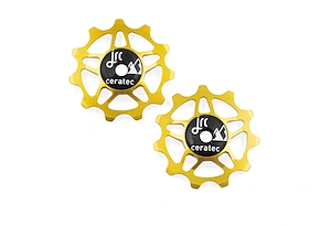 JRC JRC 11T Ceramic Jockey Wheels | Keramiska Rulltrissor | Dura Ace 12S | Gold