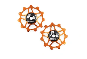 JRC JRC 11T Ceramic Jockey Wheels | Keramiska Rulltrissor | Dura Ace 12S | Orange