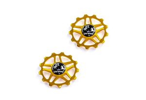 JRC JRC 13T Ceramic Jockey Wheels | Keramiska rulltrissor Shimano 12s Guld