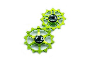 JRC JRC 14/12T Ceramic Jockey Wheels | Keramiska rulltrissor Sram Eagle Acid Green