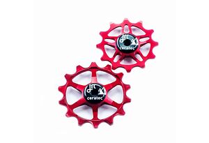 JRC JRC 14/12T Ceramic Jockey Wheels | Keramiska rulltrissor Sram Eagle Röd