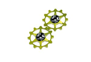 JRC JRC Narrow-Wide Ceramic Jockey Wheels | Keramiska rulltrissor Sram Acid Green