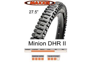 Maxxis Maxxis Minion DHR II | 27,5x2.40 | 3C MaxxGrip | Vikbart | TubeLess Ready