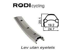 Rodi FÄLG ALU. DUBBEL 19-622 Silver