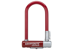 Kryptonite Kryptonite KryptoLok Mini7 | Bygellås med ramfäste | 8.2cm x 17.8cm | Röd | SSF Godkänt