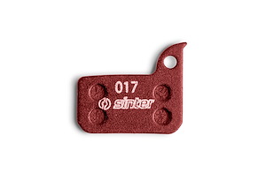 Sinter Sinter Disc brake pad  Type 017 | SRAM Small Asymmetric | Bromsbelägg  | Red