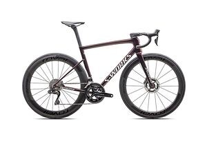 Specialized Specialized S-Works Tarmac SL8 Dura-Ace Di2 | Solidity-Red To Black Pearl-Met White Silver