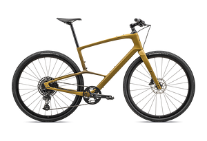 Specialized Specialized Sirrus X 5.0 | Hybridcykel kolfiberram | Satin Harvest Gold / Harvest Gold Tint Fade / Obsidian Speckle / Satin Obsidian Reflective