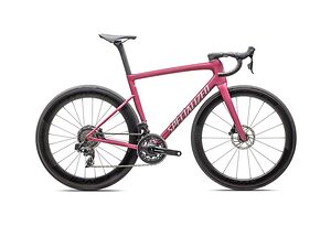 Specialized Specialized Tarmac SL8 Pro Force eTap AXS  | Satin Pink Tint Over Silver Dust / Silver Dust