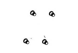 SRAM SRAM Kedjedrevsbult 4-arm (4 håls) Road For Force AXS 2x12 sp. - 4 pcs. bult aluminium svart