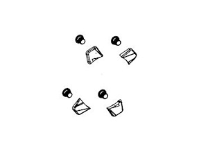 SRAM SRAM Kedjedrevsbult 4-arm (4 håls) Road For Red/Force AXS 1x12 sp.- 4 pcs. bult aluminium svart