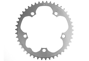 Stronglight Stronglight Kedjedrev 130 mm Yttre (Tvådelat) 46T 5 bultar | Silver | 2x9/10