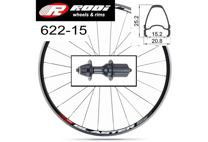 Rodi Blaster Bakhjul Racer | 130mm QR | HG body | Fälgbroms | TCMcykel.se