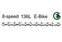 BBB BBB E-PowerLine 8-vxl | Stark Kedja för elcykel 136 länkar