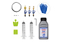 Bleed Kit Set SRAM hydraulic brakes Ultimate DOT Luftningskit Sram DOT från TCMcykel.se Artikel nr: 30987