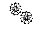 JRC 11T Ceramic Jockey Wheels Keramiska Rulltrissor Black från TCMcykel.se Artikel nr: 35842